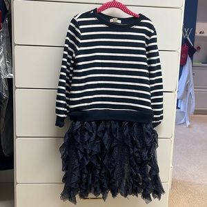 J.Crew sweatshirt dress with ruffle skirt bottom